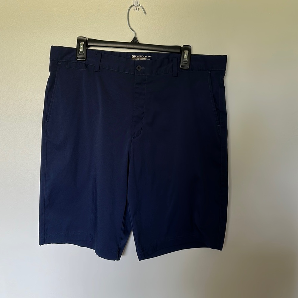 Nike Golf Tour Performance Dri-Fit Golf Shorts Mens Size 36 Navy Blue
